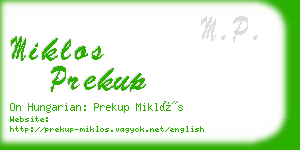 miklos prekup business card